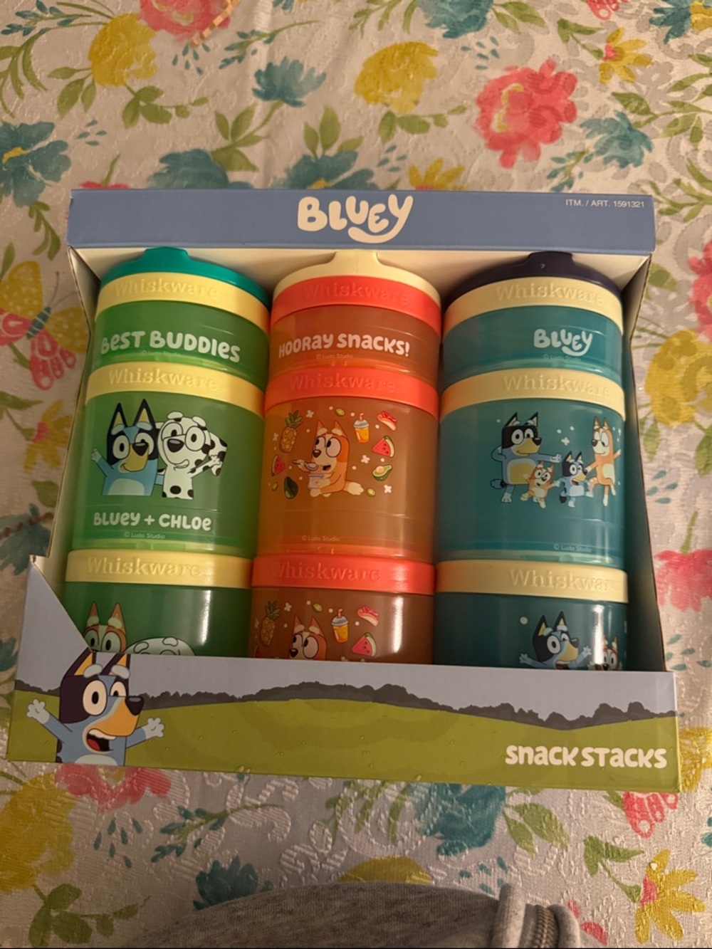 Bluey Snack Stacks Kids Snack Containers - Multicolor
